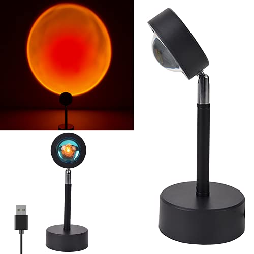 Projektionslampe Sunset | Sunset Red | Sonne Sonnenuntergang Rot USB LED Projektor Lampe Licht | Projektor | Stimmungslampe Beleuchtung Schlafzimmer Stehlampe (Sonnenuntergang Rot/Sunset Red) Cover