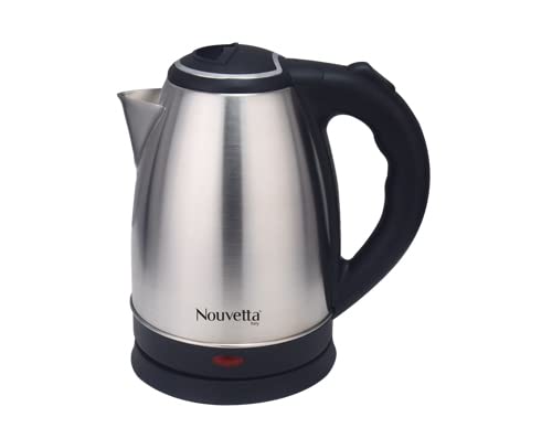 Image of Nouvetta Electric Kettle Stainless Steel Body, used for boiling Water, making tea and coffee, instant noodles, soup etc. 1500 Watt