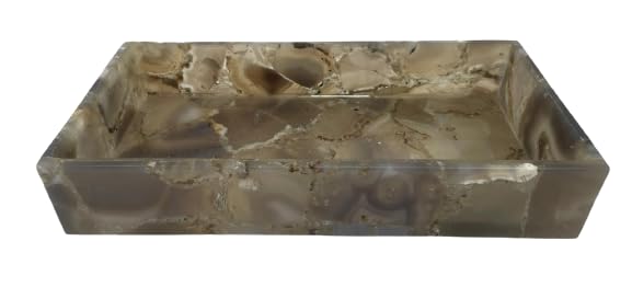 Semi Precious Grey Agate Stone Tray