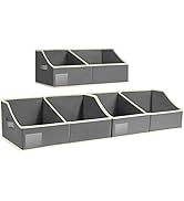 Homsorout Trapezoid Storage Bins, Closet Baskets with Handles, Fabric Bins and Storage Baskets fo...