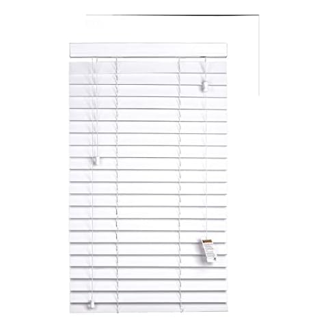 Home in Style 4 U FAUX WOOD VENETIAN BLINDS 50MM SLATS TRIMMABLE EASY FIT (White, 90X150) Cover