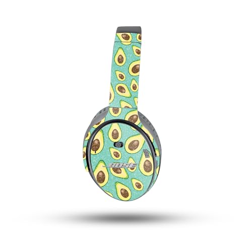 Image of MightySkins Glossy Glitter Skin Compatible with Bose QuietComfort 35 II Headphones - Seafoam Avocados | Protective, Durable High-Gloss Glitter Finish | Easy to Apply