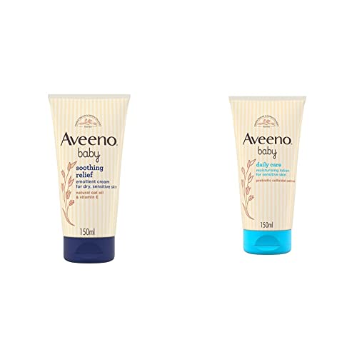 AVEENO Baby Soothing Relief Emollient Cream 150 ml & AVEENO Baby Daily Care Moisturising Lotion 150 ml