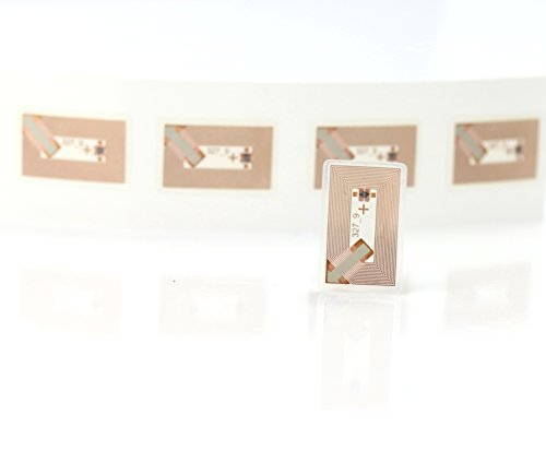 NFC Tag Sticker-Aufkleber Midas 12 mm x 19 mm, 180 Byte, kompatibel mit allen nfc-fähigen Smartphones, 5 Stück in transparent, optimal für Geräte-/ Profilsteuerung (Wlan, Bluetooth, SMS, Telefonanruf per NFC), NXP NFC Chip Cover