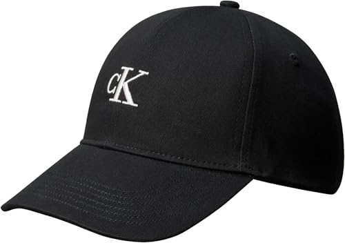 Calvin Klein Jeans Damen Monogramm Stickerei Baseball Cap LV04K5024G Cap, Schwarz (Black), One Size, Schwarz (Black), Einheitsgröße
