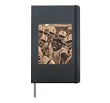 Panther Players Huddle Vintage Cool School College QB Mascot Hardcover Journal, Black