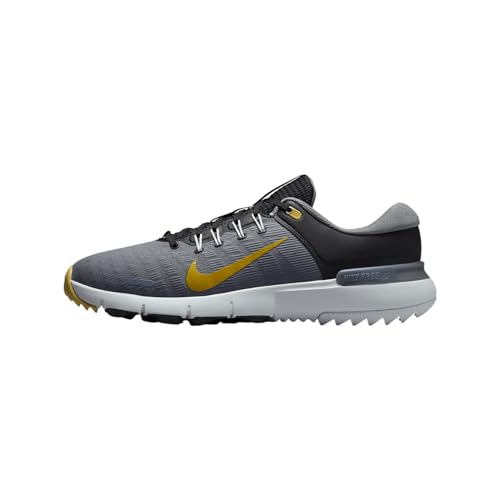 Nike Free Golf Shoes Black/Grey/Platinum/Gold 003
