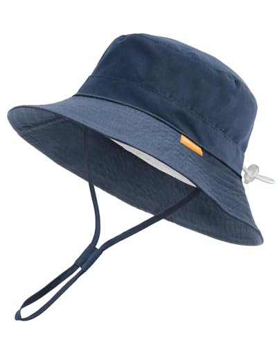 FURTALK Baby Kleinkind Kinder Sonnenhut UV-Schutz Fischerhut Jungen Mädchen Verstellbarer Faltbare Sommer Strand Sonnenschutz Bucket Hat mit Breite Krempe