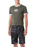 Alpha Industries Herren X-Fit Cargo Short Bermuda, Black camo, XL