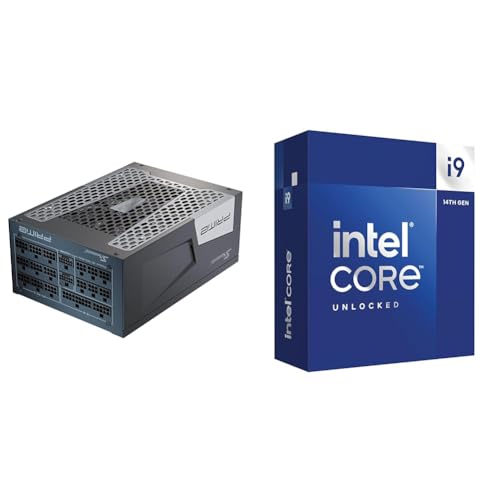 Image of Seasonic Prime ATX 3.0 TX-1600, 1600W 80+ Titanium, Full Modular, Fan Control in Fanless & Intel CoreTM i9-14900K New Gaming Desktop Processor 24 (8 P-cores + 16 E-cores)
