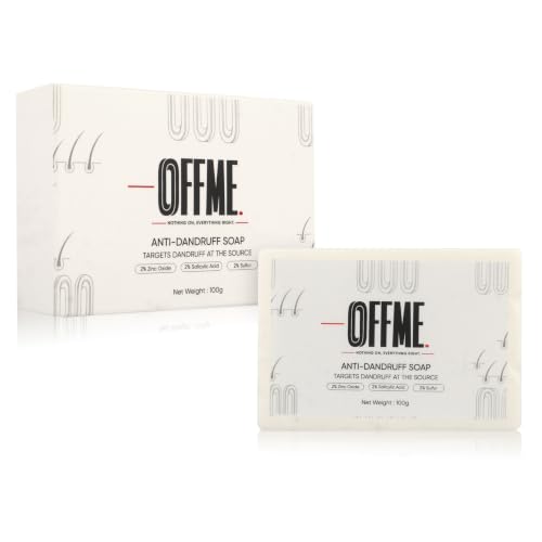 Image of OFFME Anti-Dandruff Soap with Zinc Oxide & Salicylic Acid, 100g