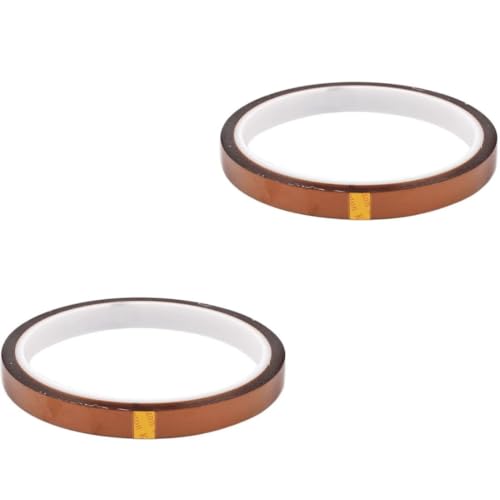 Image of Robocraze Kapton Polyimide Tape 10mm x 33m | Heat Resistant Adhesive Insulation Tape for Electronics, PCB Protection & 3D Printing Applications | High Thermal Resistance (Pack of 2)