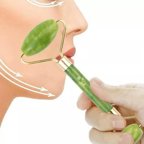 Rodillo de Masaje Facial Natural con Serpentina de Cristal de Jade, Herramienta de Masaje, 10 Unidades - imagen 4