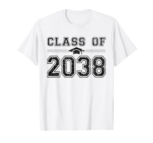 Class of 2038 Grow With Me First Day of School Graduation T-Shirt