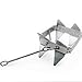 Anchor-Man Box Anchor for Boats, Heavy-Duty Galvanized Steel Folding Pontoon Boat Anchor, Suitable for Offshore, Sport and Fishing Boats, 19 Lbs