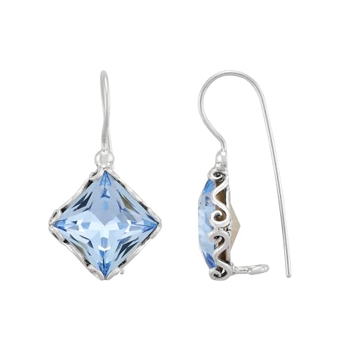 Silpada 'Cooling Effects' Sterling Silver Blue Crystal Drop Earrings2