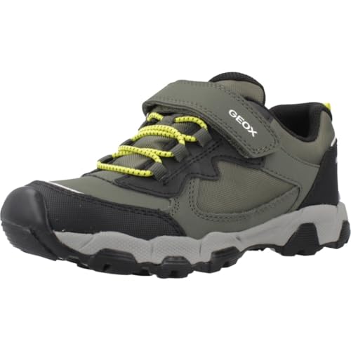 Rinforzo su punta e tallone Geox J MAGNEETAR Boy B ABX Sneaker, Military/Lime, 32 EU, Military Lime, 32 EU