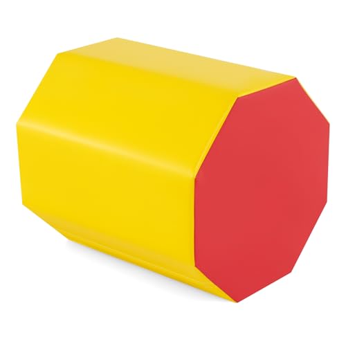 Goplus 24.5” x 26” Octagon Gymnastics Mat, Skill Shape Tumbling Mat w/Waterproof Zippered Cover & Thick Filling, Somersault Backbend Trainer for Cheerleading & Martial Arts