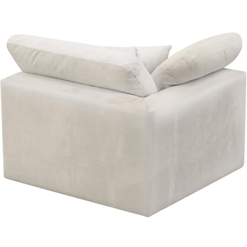 Sillón Modular Terciopelo Crema 101.6 x 101.6 x 81.28 cm miniatura 4