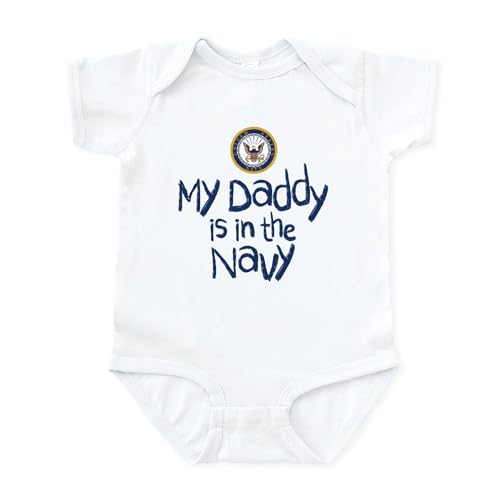 CafePress U.S. Navy My Daddy is in The Navy Infant Bodysuit Cute Infant Bodysuit Baby Romper