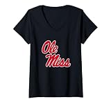 Womens Mississippi Ole Miss Rebels Icon Officially Licensed V-Neck T-Shirt