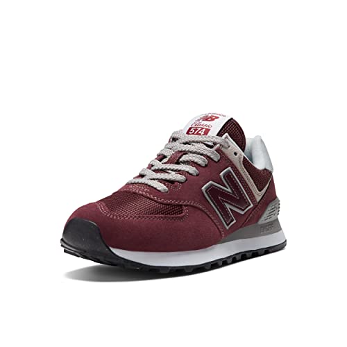 New Balance Womens 574 V3 Sneaker, Burgundy/White, 8.5 Us #TOP2