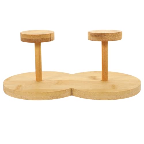 JOINPAYA Distributore Bicchieri USA e Getta in Legno Doppio Scomparto 7,8 CM Porta Bicchieri Carta per Reception Hotel e Ristoranti