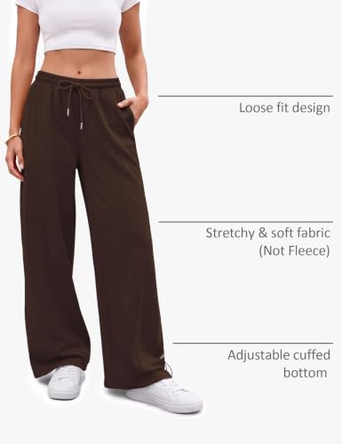 Rapbin Business Casual Pants for Women Wide Leg Pant with Pocket Dark Brown by Rapbin - Used condition - Image 10