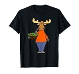 SmileteesAnim divertido alce comiendo ensalada de dibujos animados camiseta Camiseta