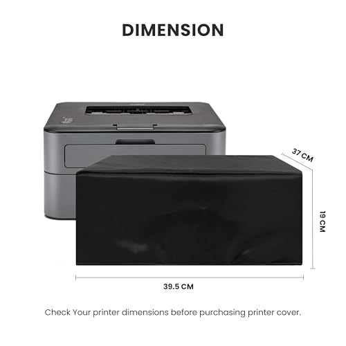 Image of Alifiya Dust Proof Washable Printer Cover for Brother HL-L2321D / HL-L2400D / HL-L2440DW / HL-B2080DW / HL-B2000D Laser- Black