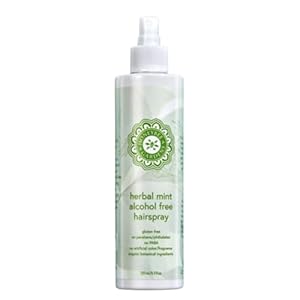 Honeybee Gardens Hair Spray Alcohol Free, Herbal Mint, 8.5 Fluid Ounce
