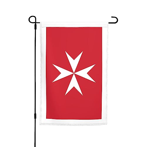 Drapeaux De Jardin Pavillon Civil De Malte Garden Flag Couleurs Vives Drapeaux De Bienvenue Résistants Aux Intempéries Pavillon Pour Intérieur Outdoor Decoration 30X45Cm
