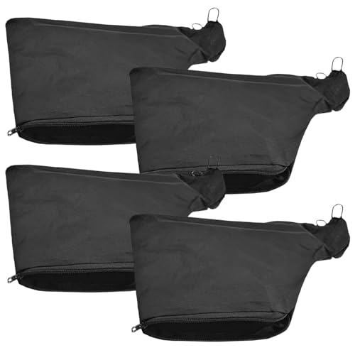 4 Pièces Sac à Poussière Kit, Sac à Sciure Grande Capacité avec Fermeture Éclair et Support Métallique, Sac de Nettoyage pour Scie à Onglet Modèle 255(Noir)