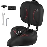 yeesport Oversized Ergonomic Bike Seat with Adjustable Backrest, Wide Bicycle Saddle...
