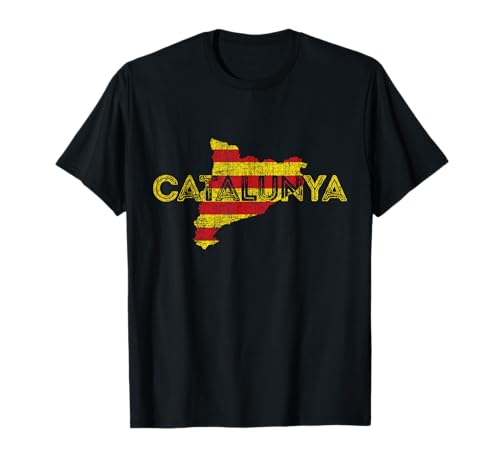 Catalunya Map and Flag - Sorprende Catalonia Souvenir Camiseta