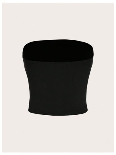 SOLY HUX Women's 6 Piece Tube Top Strapless Sleeveless Slim Fit Solid Bandeau Crop Tops4