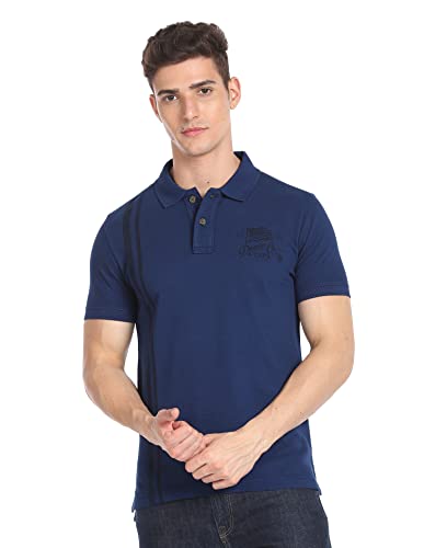 Image of U.S. POLO ASSN. Striped Slim Fit Polo T Shirts for Men - 100% Cotton, Half Sleeves Mens Tshirt