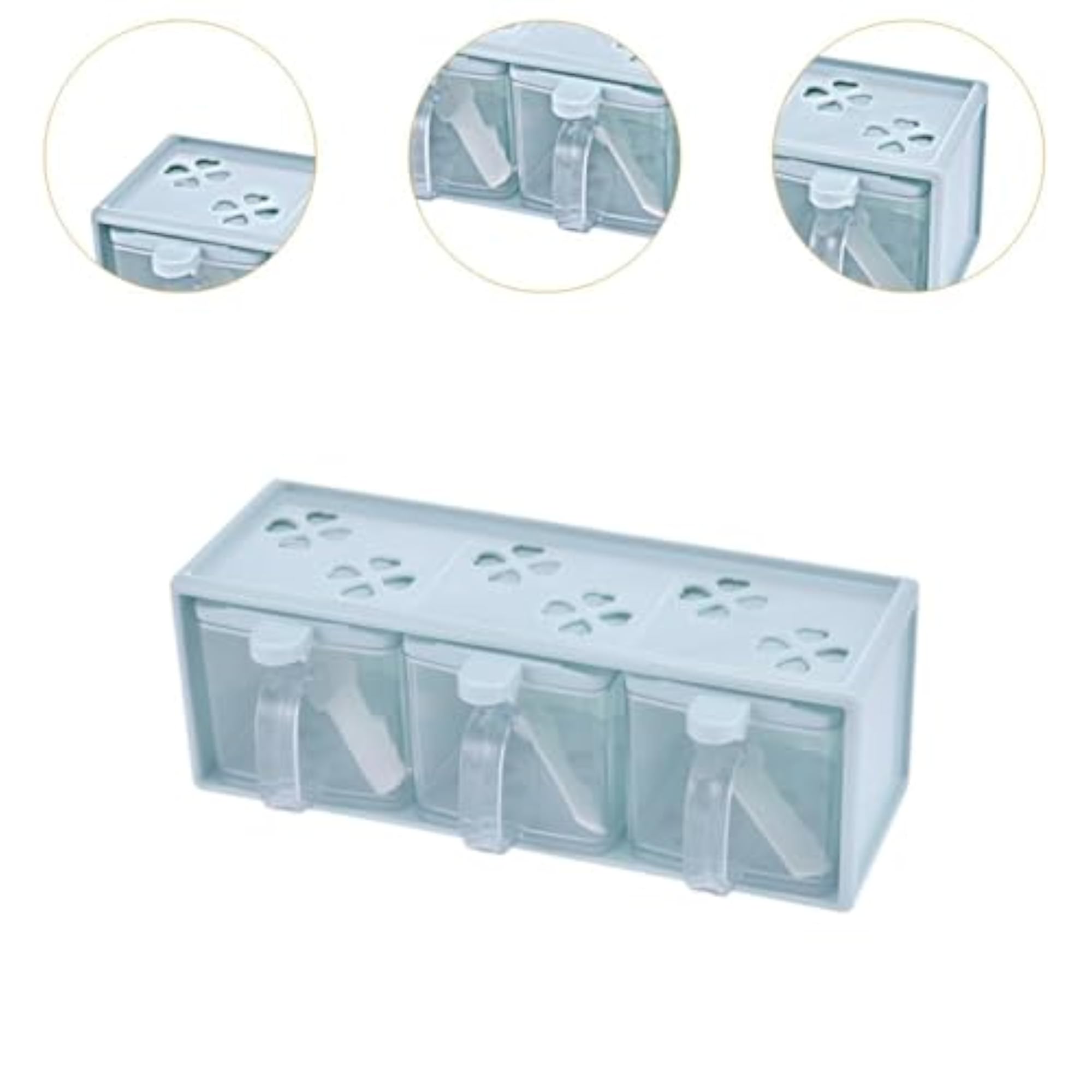 Kitchen Storage Dispensing Jars Dustproof Spice Rack for Sugar