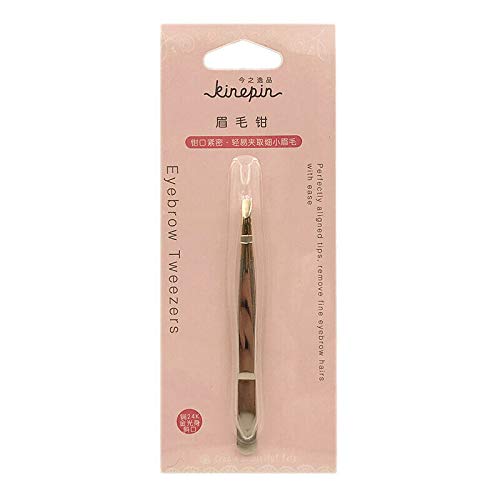 ELECTROPRIME Kinepin 1Pc Eyebrow Tweezer Pro Stainless Steel Slant Tip Eyes Tweezer Clip F5N3