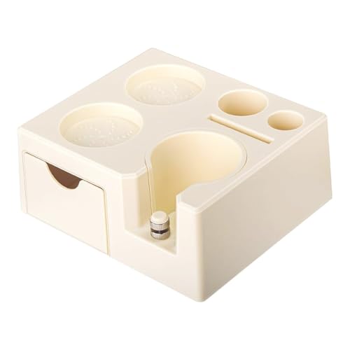 Tamper Station Universal para Barista 51-58mm, Soporte de Apisonamiento de Espresso, Ajustable Tamping Soporte para Guardar el Tamper de Espresso, Dispensador, Portafiltros (Excluyendo Accesorios)