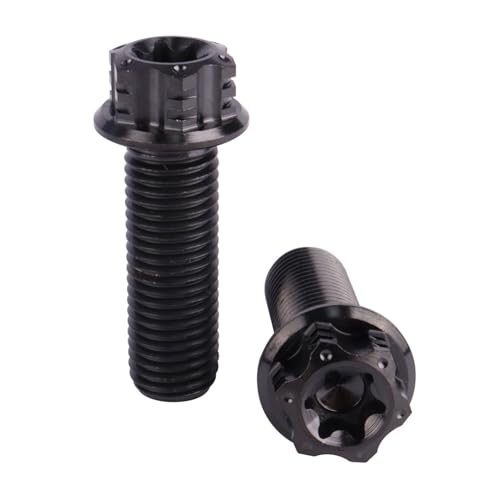 Image of 4Pcs Titanium Bolt Flange Torx Head M8 M10 x 20 25 30mm Screw Bolt for Motorcycle Car Modifications (Black, M10x30mm Pitch 1.25)