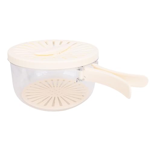Yechiry Contruneur D'assistance à Bol à Lavage de Fruits avec Couvercle, 2 en 1 Panier de Drain Multifonctionnel Boîte de Rangement de Colonies pour le...