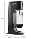 Aqvia Balance Wassersprudler inkl. BPA freier Flasche (Schwarz)