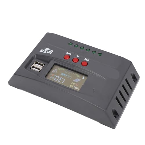 Controlador de Carga Solar MPPT, Regulador de Bateria de Painel Solar Multiuso 12V 24V de Alta Efici