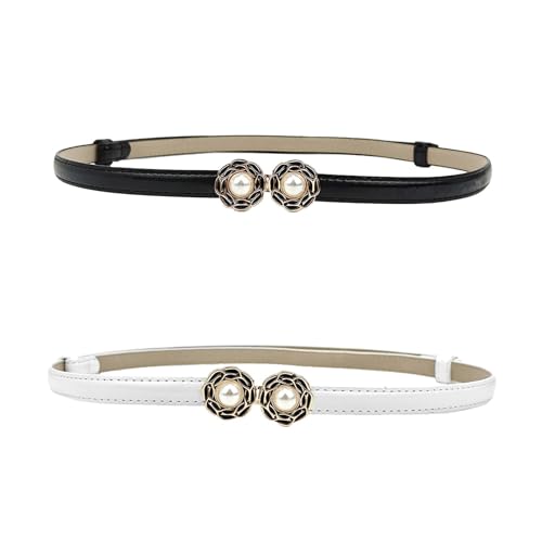 Retro Flower Buckle Girdle Belt Simple Elegant Waist Belt For Wrap Dress Exquisite Waistband For Women Pearls Buckle Belt4