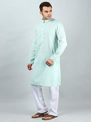 Image of Uri and MacKenzie Mens Cotton Woven Casual Kurta Pajama set