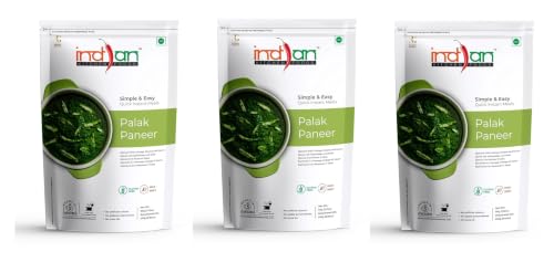 Image of Indian Kitchen Foods Freeze Dried Ready to Eat Jain Palak Paneer - Each Rehydrated Wt. 270 gm (Pack of 3)