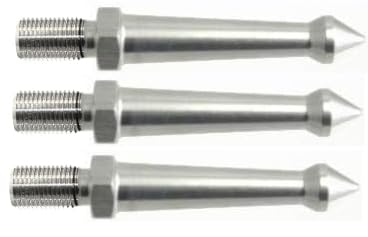 Desmond Set of 3 Long Tripod Spike 2" SS Stainless Steel 10mm Compatible with Sirui 10mm Tripods