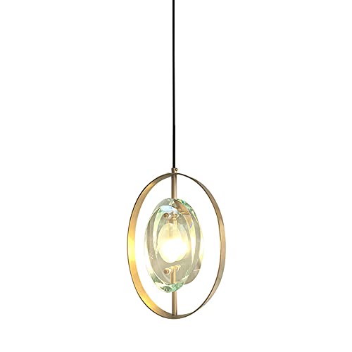 Lámpara colgante E14 de cristal ovalada con cable ajustable para techo de cafetería