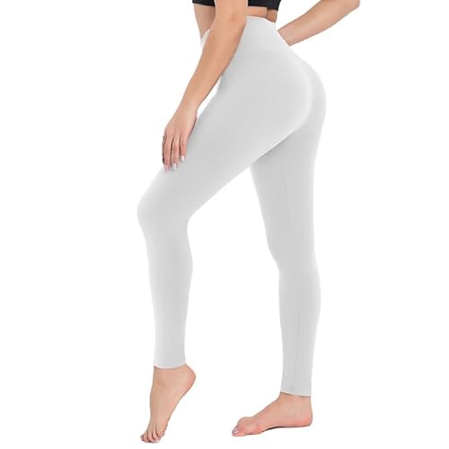 CAMPSNAIL Leggings Damen High Waist Blickdicht Leggins für Sport Yoga Gym (Weiß,L-XL) CAMPSNAIL Leggings Damen High Waist Blickdicht Leggins für Sport Yoga Gym (Weiß,L-XL)